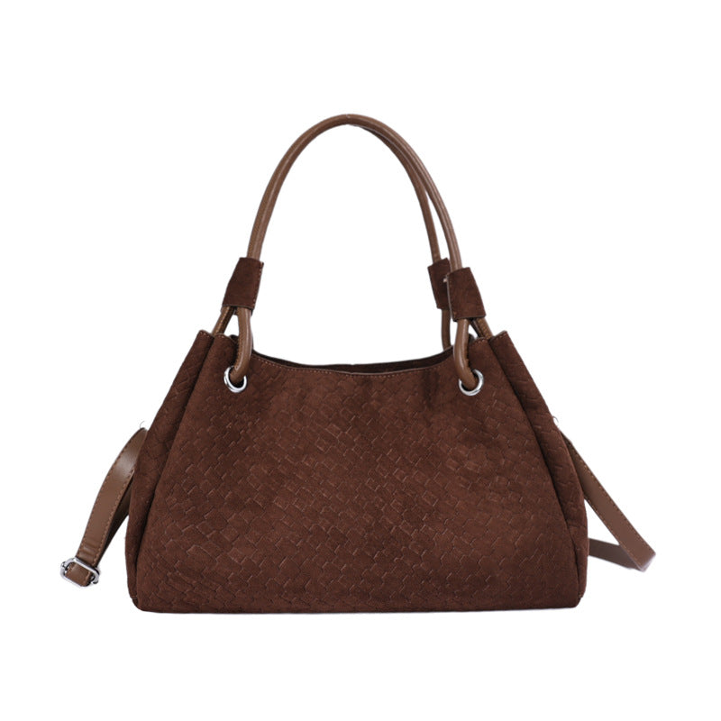 Kate | Women's Slouchy Hobo Hand Bag, Woven-Texture Tote, Adjustable Strap