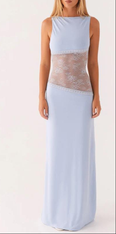 Alessia | Lace Panel Maxi Dress