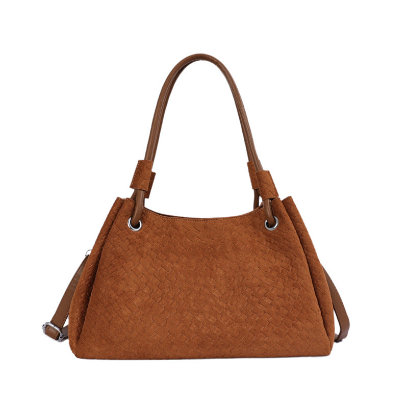 Kate | Women's Slouchy Hobo Hand Bag, Woven-Texture Tote, Adjustable Strap