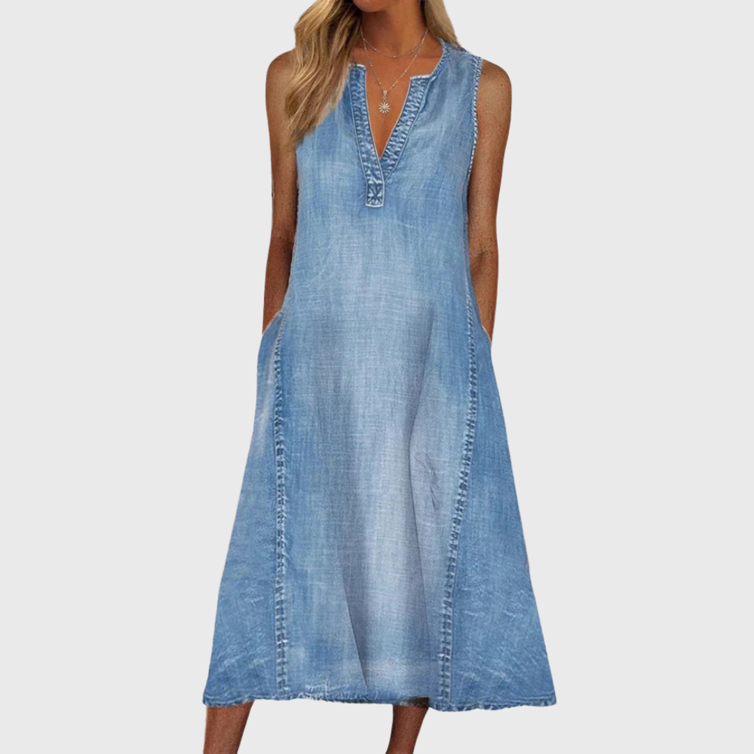 Women's Denim Flowy Dress