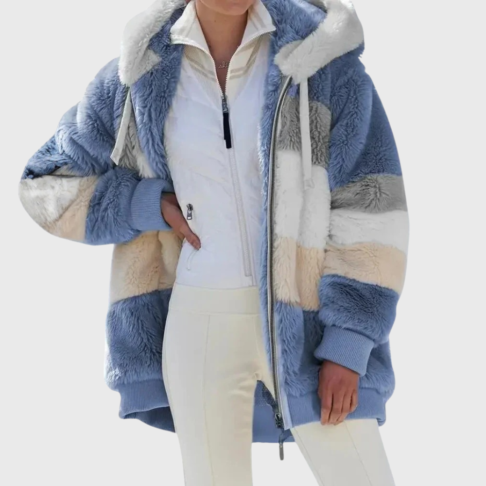 Hannah | Women's Striped Hooded Puffer Jacket original product photo 2