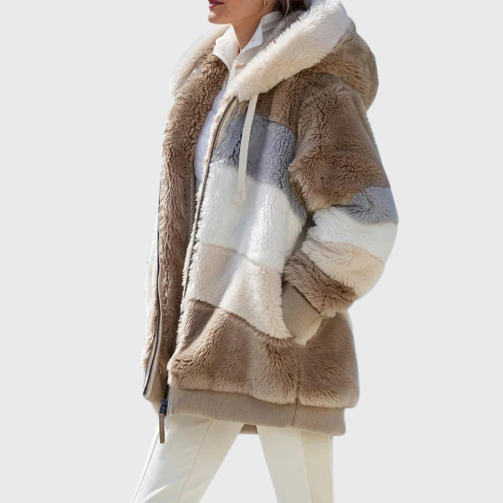 Hannah | Women's Striped Hooded Puffer Jacket original product photo 4