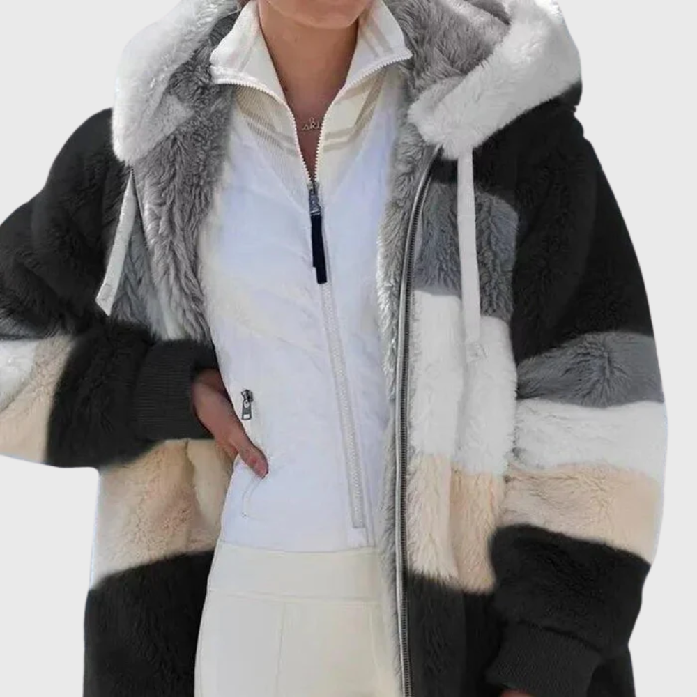 Hannah | Women's Striped Hooded Puffer Jacket original product photo 6