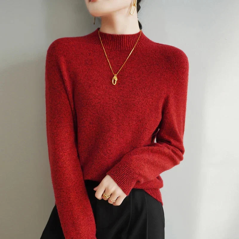 Marielle | Women's Relaxed Mock-Neck Knit Sweater
