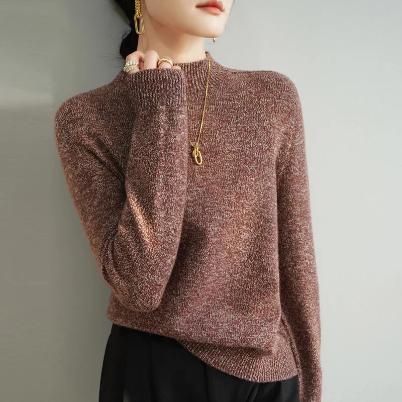 Marielle | Women's Relaxed Mock-Neck Knit Sweater