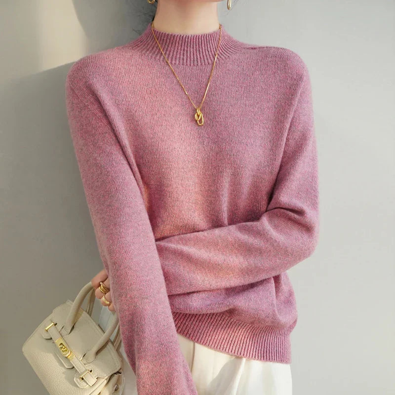 Marielle | Women's Relaxed Mock-Neck Knit Sweater