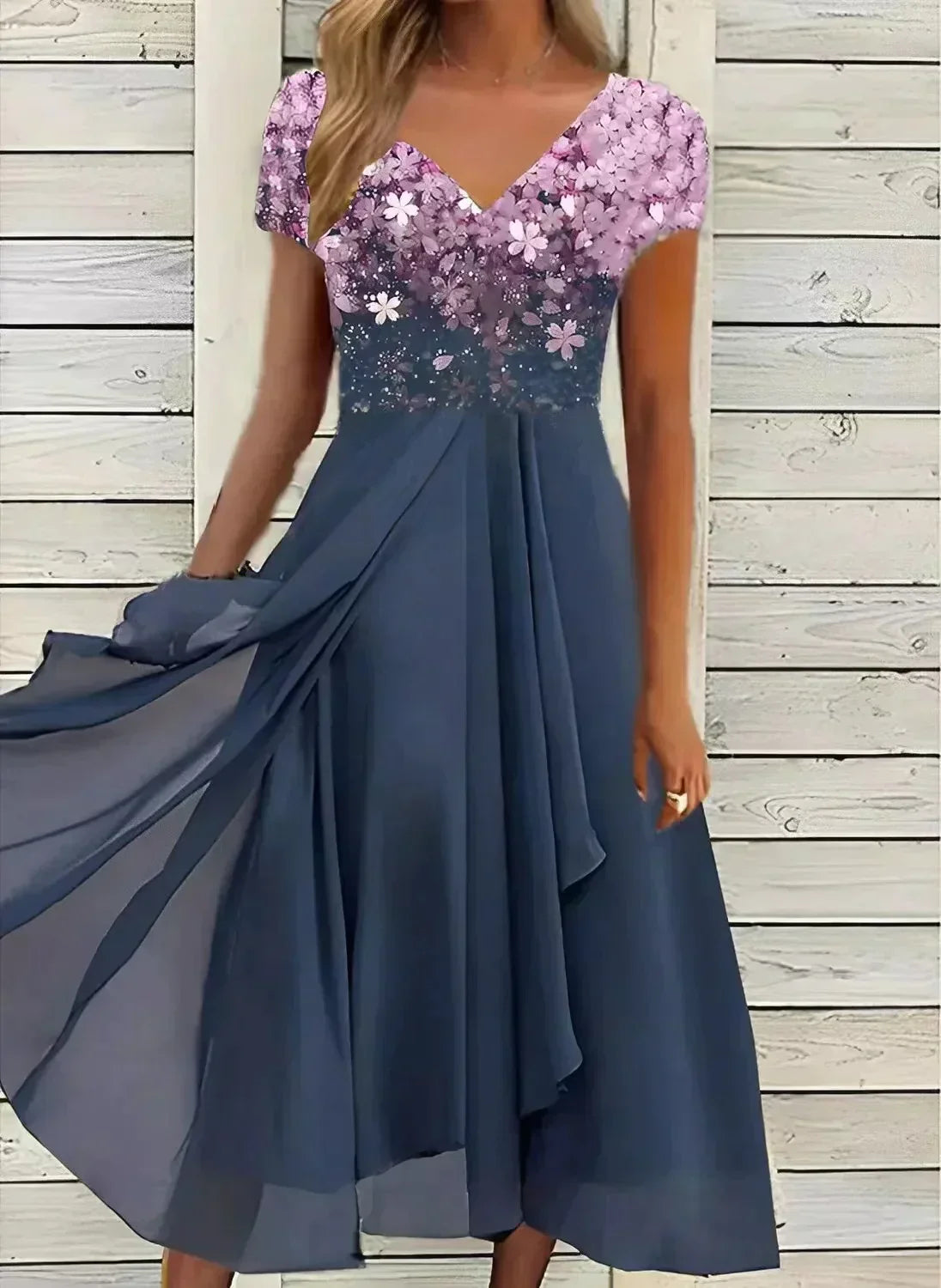 Marianne floral evening dress