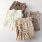 Cecilia | Women's Wide-Leg Elastic-Waist Knit Trousers