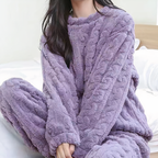 Hannah | Women's Cozy Fleece-Look Matching Pajama Set