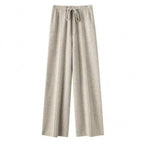 Cecilia | Women's Wide-Leg Elastic-Waist Knit Trousers