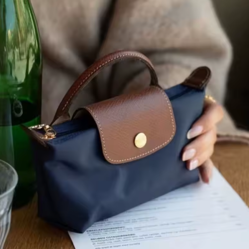 Lorraine | Women’s Mini Crossbody Grab Bag with Leather Trim, Top Handle and Flap Closure