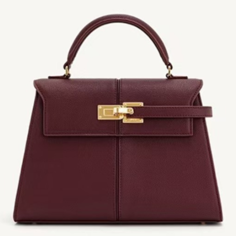 Holly | Women’s Structured Top-Handle Bag with Turn-Lock Closure