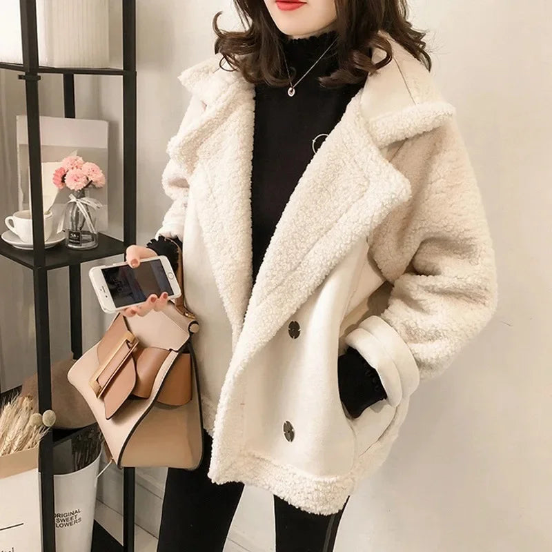 Camille | Women's Suede-Look Plush-Lined Winter Jacket