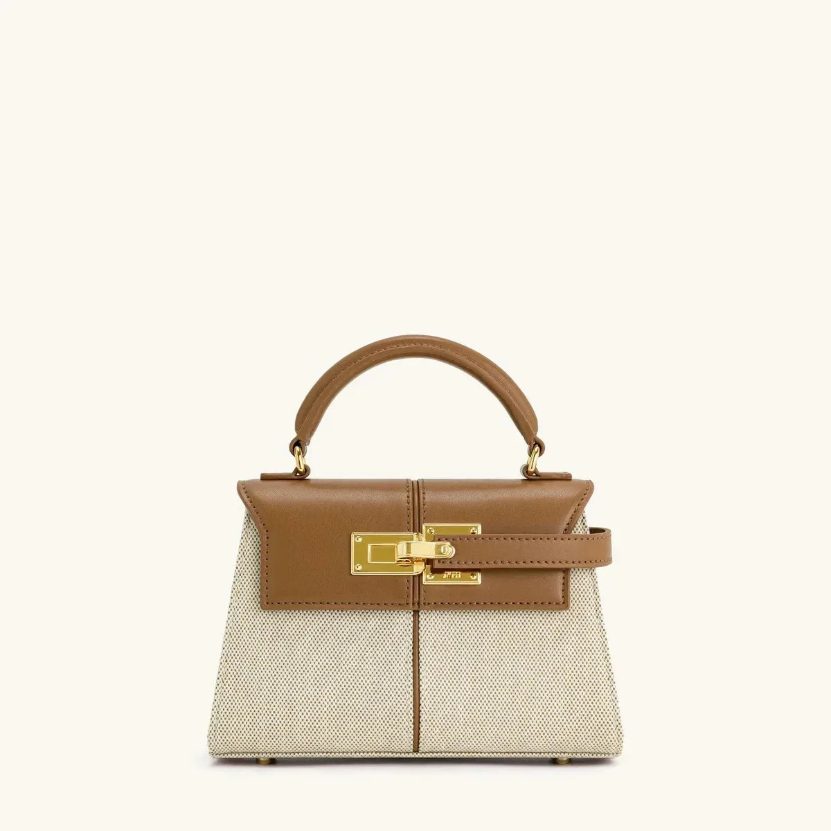 Holly | Women’s Structured Top-Handle Bag with Turn-Lock Closure