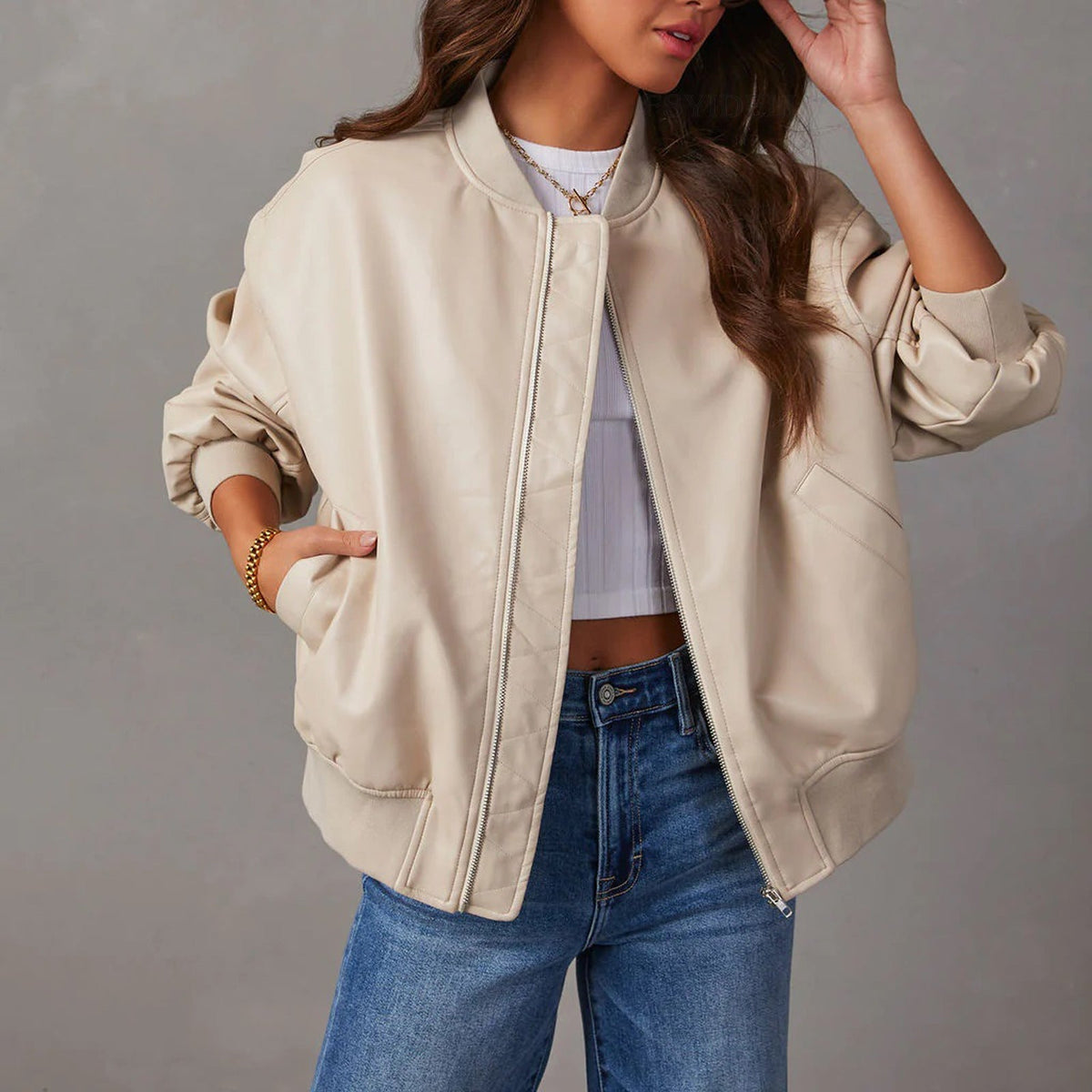 Florentina bomber jacket - Cream