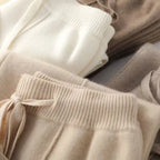 Cecilia | Women's Wide-Leg Elastic-Waist Knit Trousers
