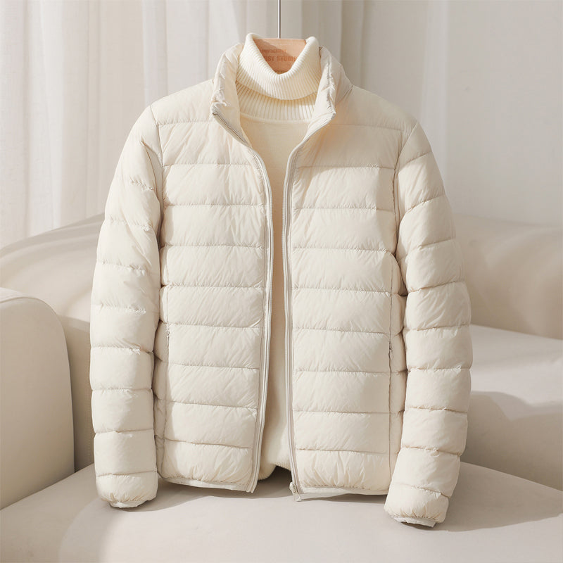 Lisette quilted puffer jacket - Beige