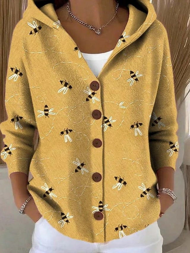 Georgia | Women's Button-Front Hooded Knit Cardigan original product image 2