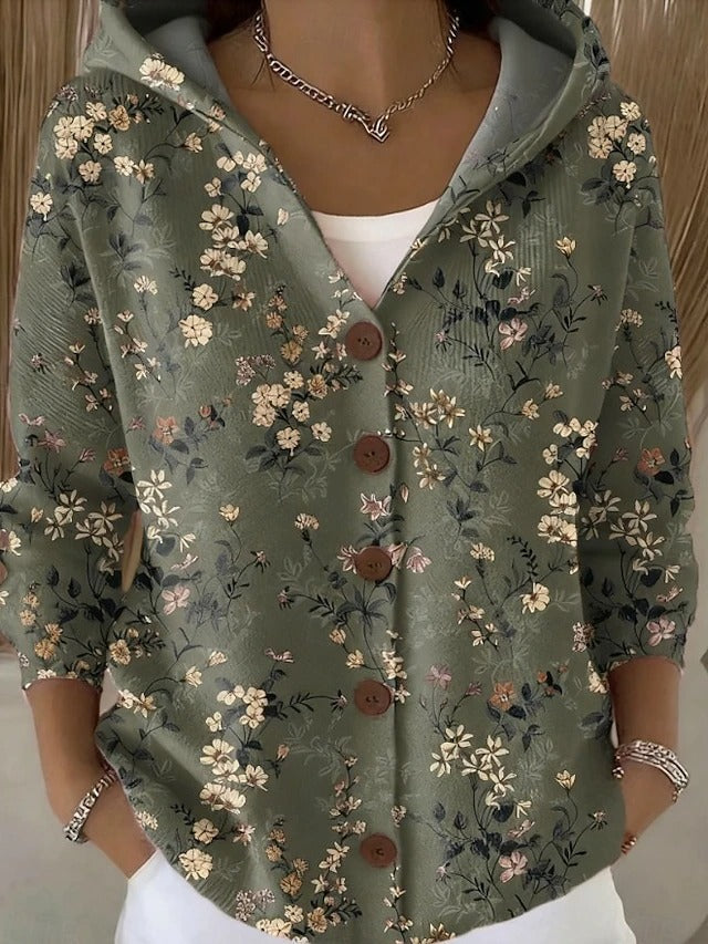 Georgia | Women's Button-Front Hooded Knit Cardigan original product image 4
