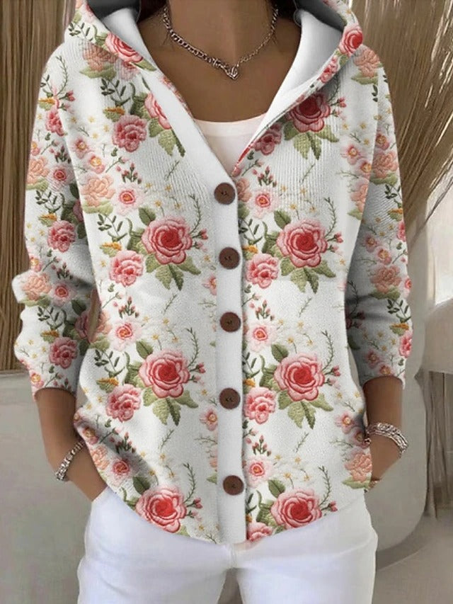 Georgia | Women's Button-Front Hooded Knit Cardigan original product image 5