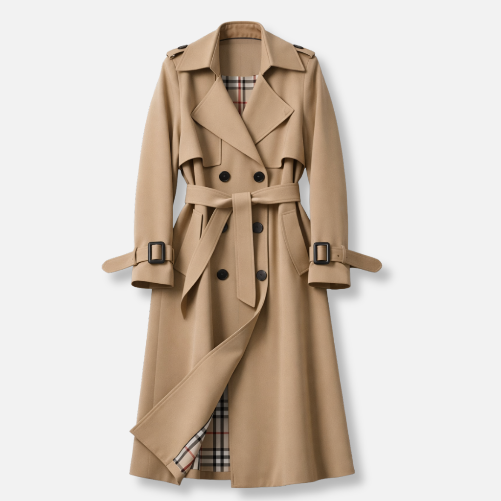 Prudence | Women's Long Tailored Belted Trench Coat