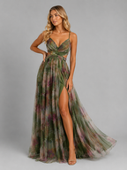 Coralie floral maxi dress - Green