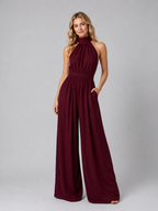 Nadine | Women's Halter-Neck Wide-Leg Occasion Jumpsuit