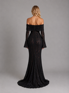 Clementine | Women's Off-Shoulder Lace Cutout Maxi Dress