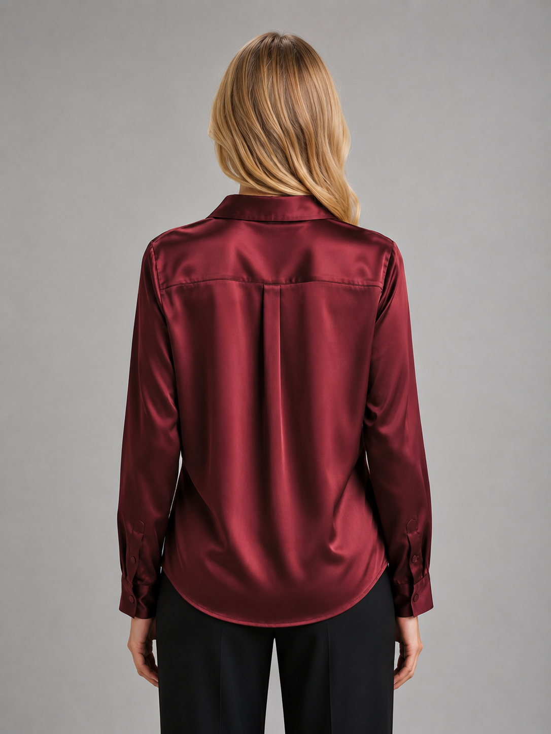 Yvette | Women's Lustrous Draped Satin-Look Blouse