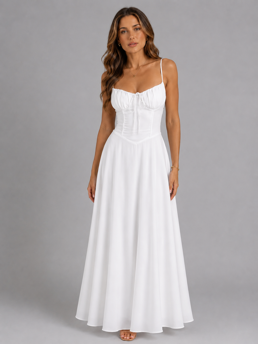 Mireille summer maxi dress - White