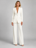 Noemi blazer and trouser set - White