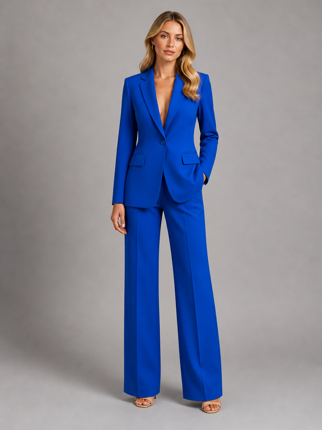 Noemi blazer and trouser set - Blue