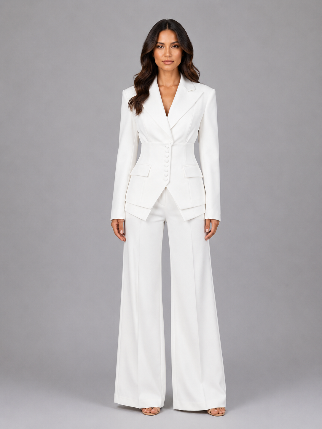 Ginevra tailored suit - White