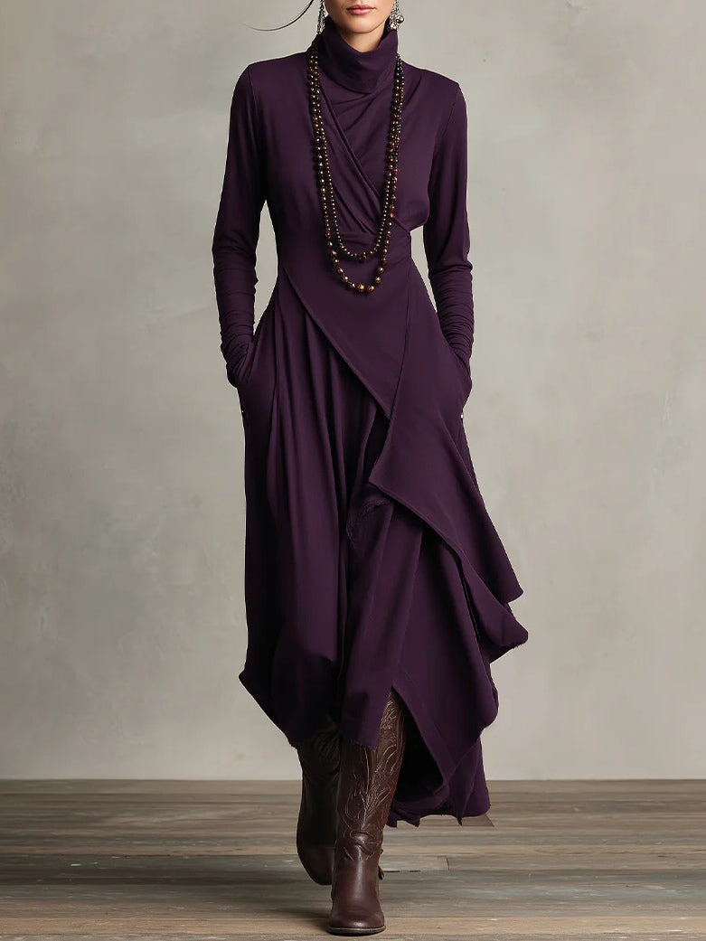 Felicity | Women's High-Neck Layered Maxi Dress product view