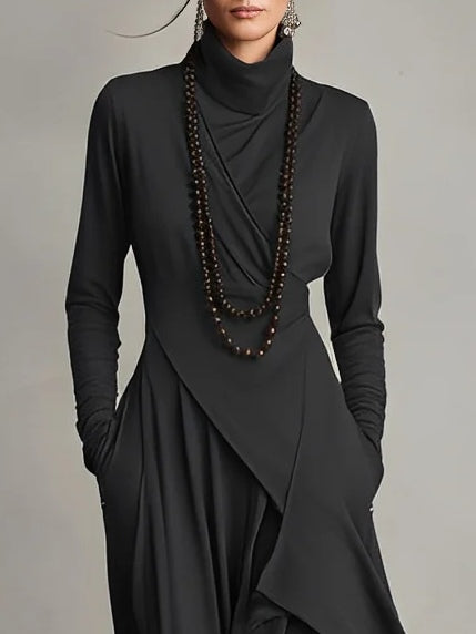 Felicity | Women's High-Neck Layered Maxi Dress product view