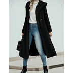 Adelina hooded longline coat - Black