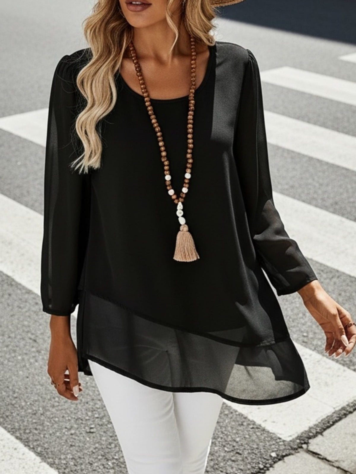 Esther | Women's Layered Flowing Blouse