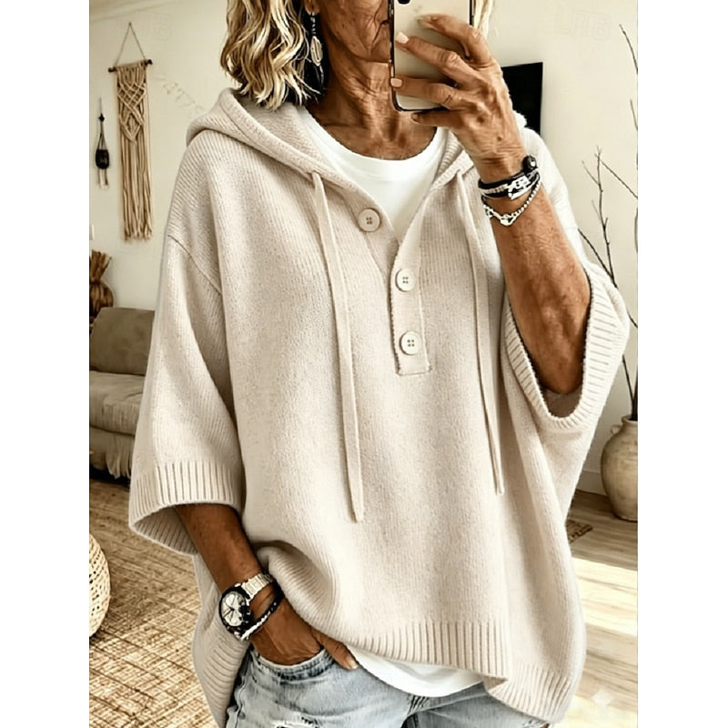 Mirabel hooded knit sweater - Off White