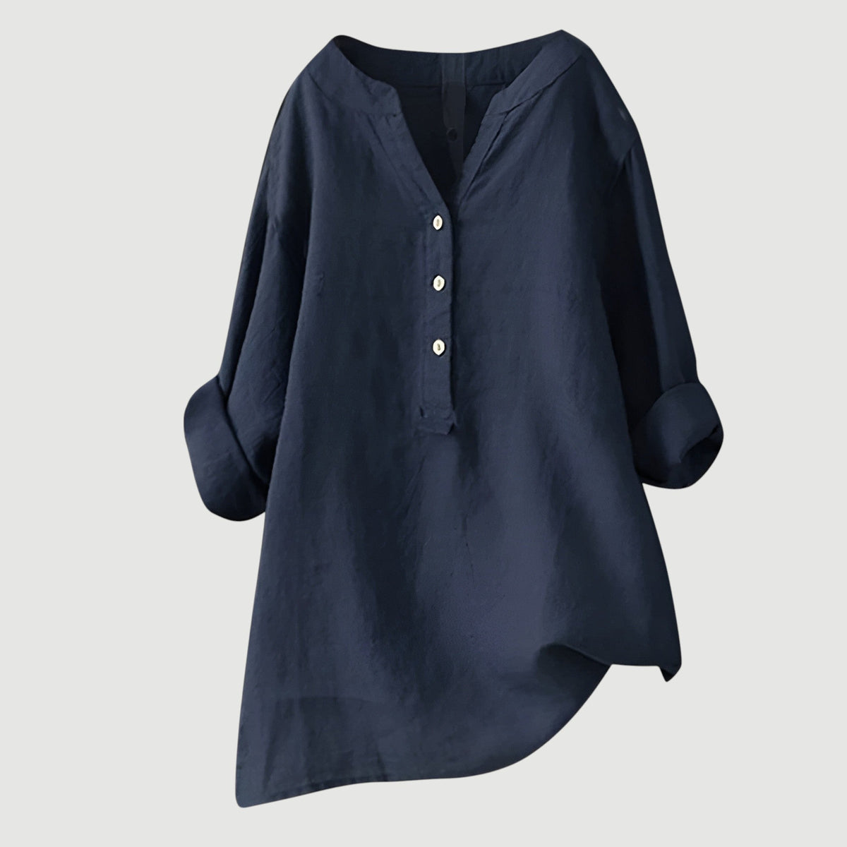 Women's V-Neck Button-Down Shirt