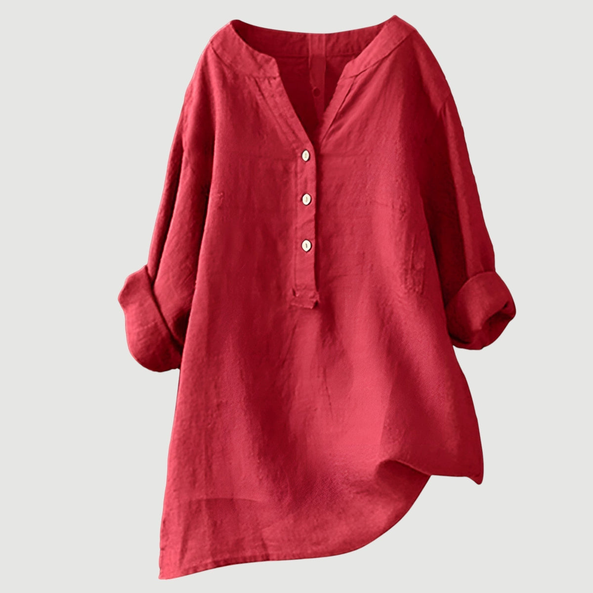 Women's V-Neck Button-Down Shirt