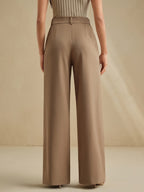 Antoinette pleated trousers - Brown front view