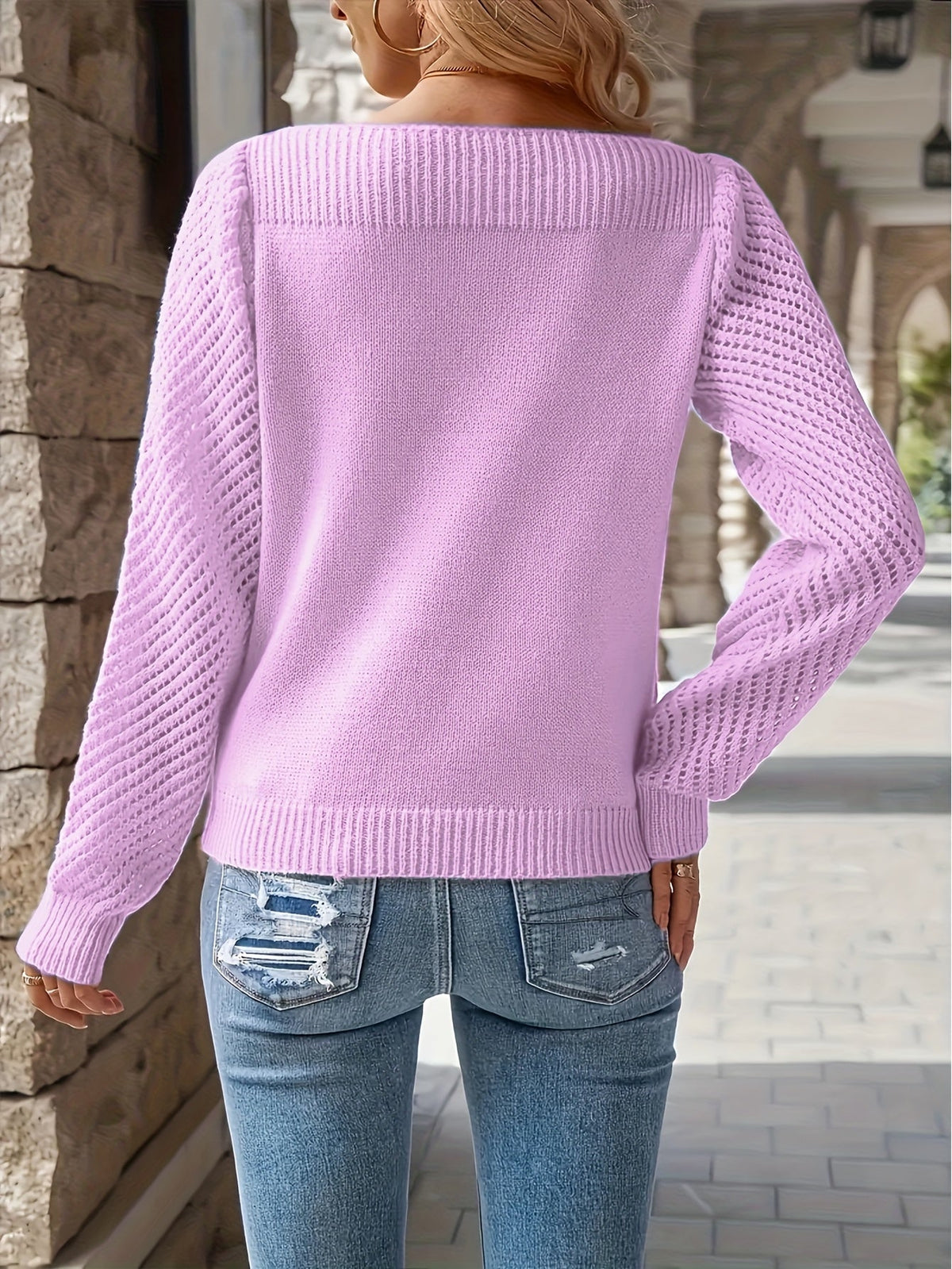 Leonora knit sweater back view