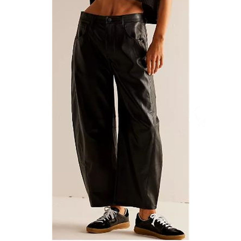 Women's High Waist Barrel Leg Jeans Relaxed Fit Denim