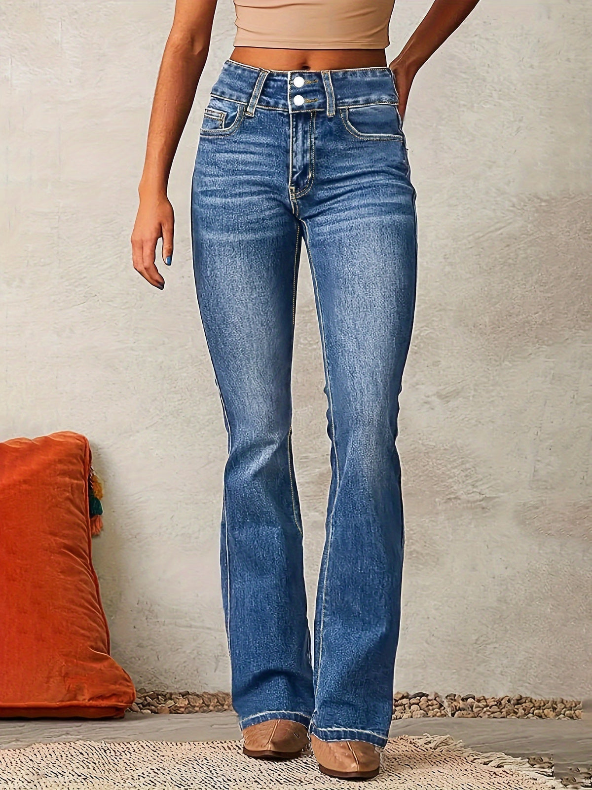 Lavinia flare jeans - Ocean Blue
