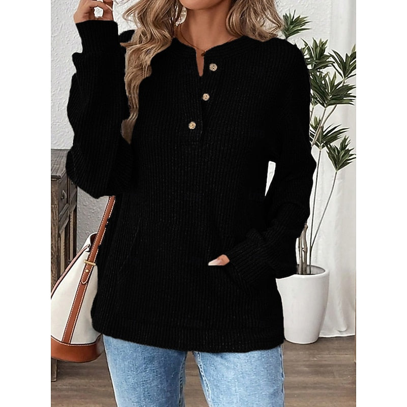 Ottilie henley top - Black