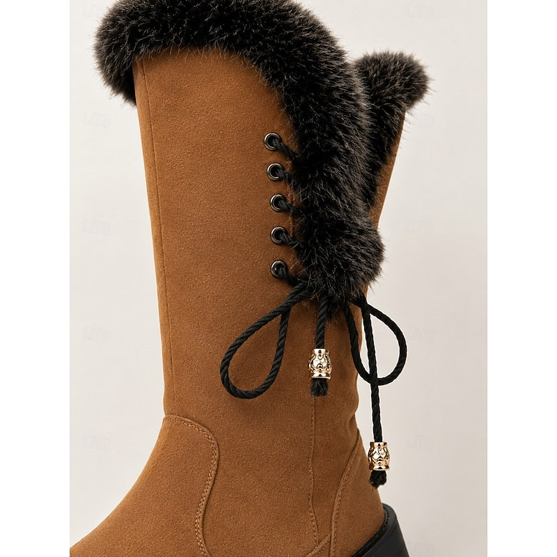 Corinna winter boots - lace-up back detail