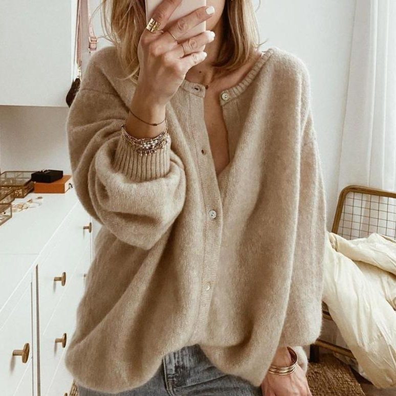 Marianne | Women's Oversized Knit Cardigan with Button Front