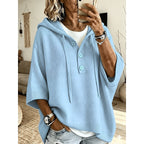Mirabel hooded knit sweater - Sky Blue
