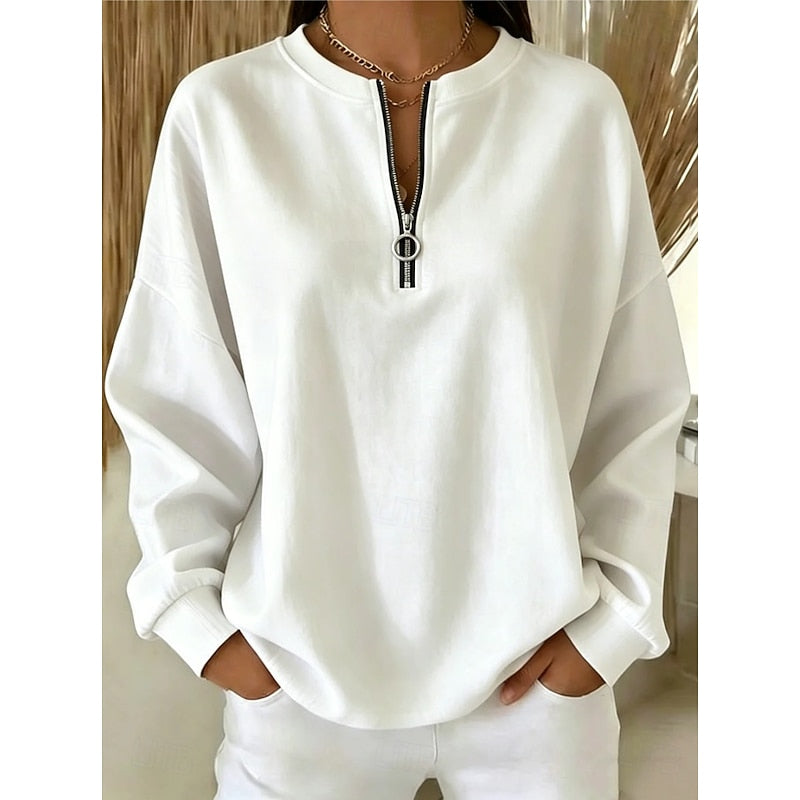 Margot Women's High-Neck Quarter-Zip Sweatshirt product view