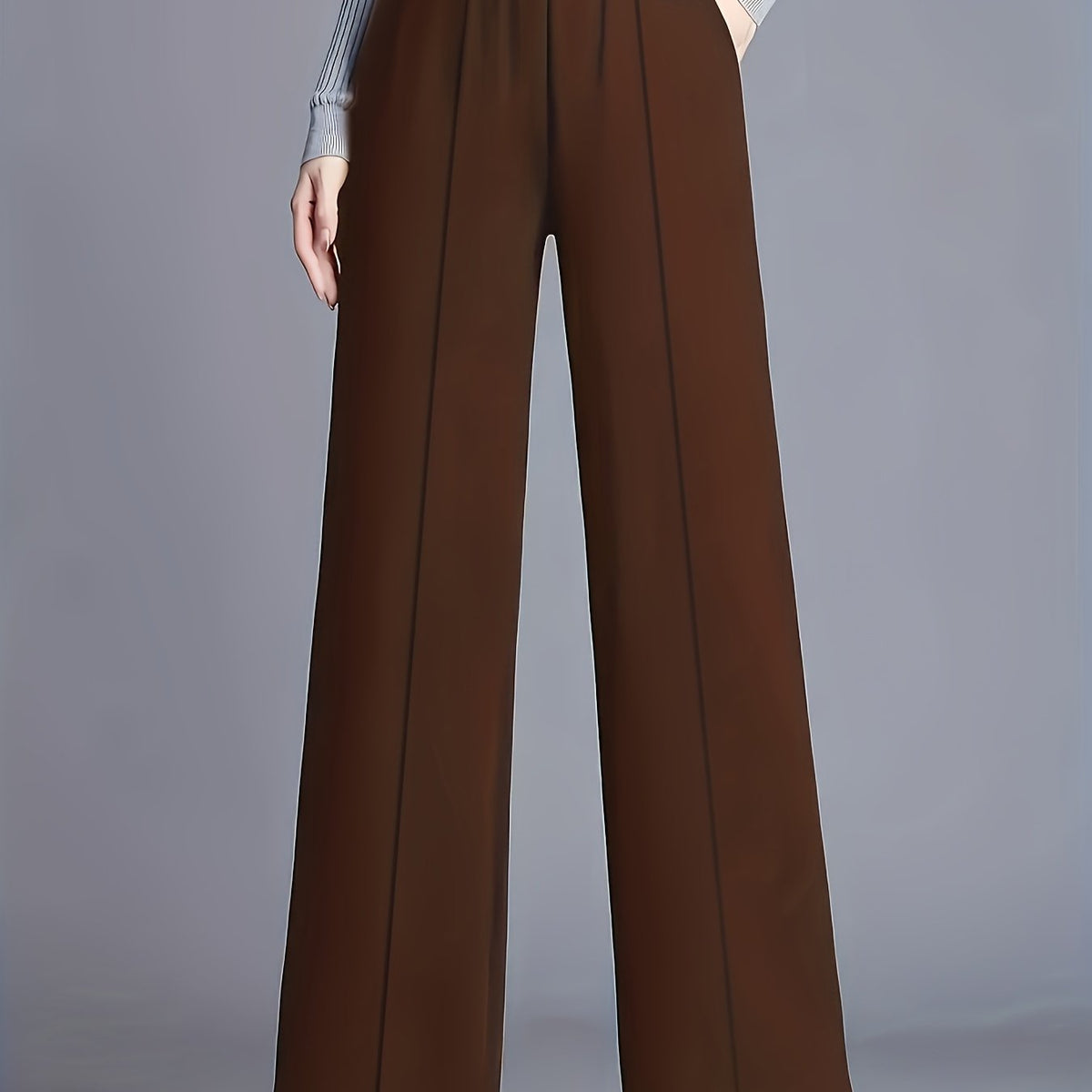 Constance wide-leg pants - Dark Brown